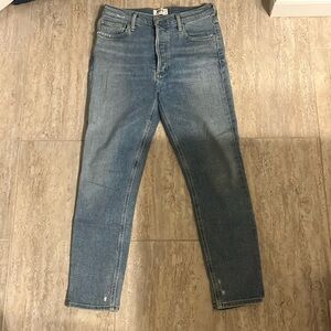 Agolde straight leg light wash jeans